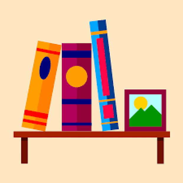 Immagine di libri realizzata con computergrafica