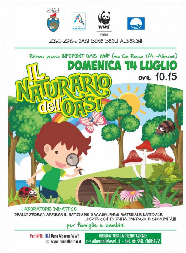 locandina evento naturario wwf Alberoni 14 luglio