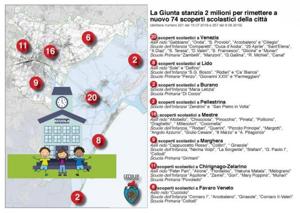 La mappa degli interventi approvati dalla Giunta
