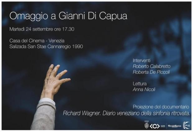 Alla Casa del Cinema Omaggio a Gianni Di Capua Martedì 24 Settembre