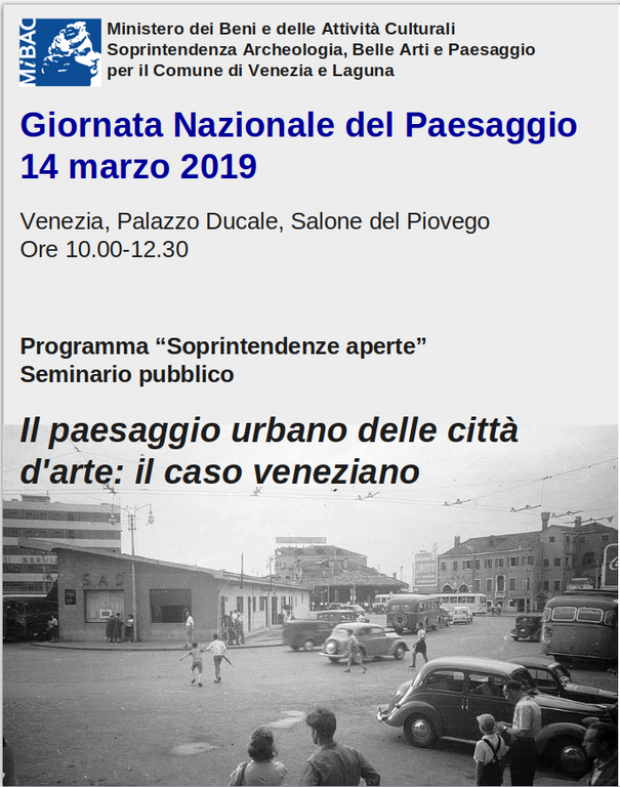 “Il paesaggio urbano delle città d'arte: il caso veneziano”
