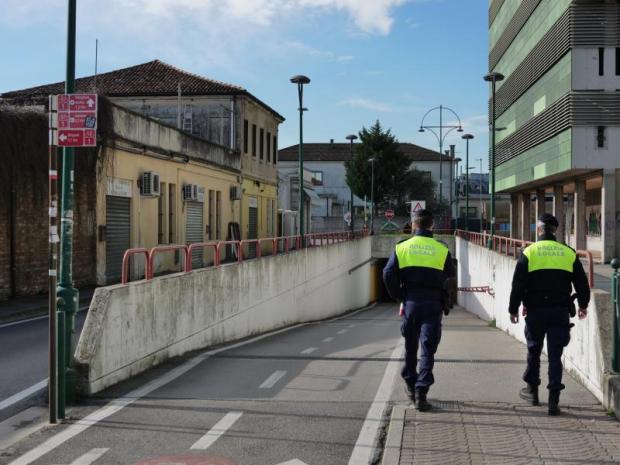 Polizia Locale sottopasso via Dante