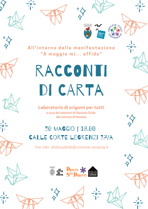 volantino dell'iniziativa "Racconti di Carta"