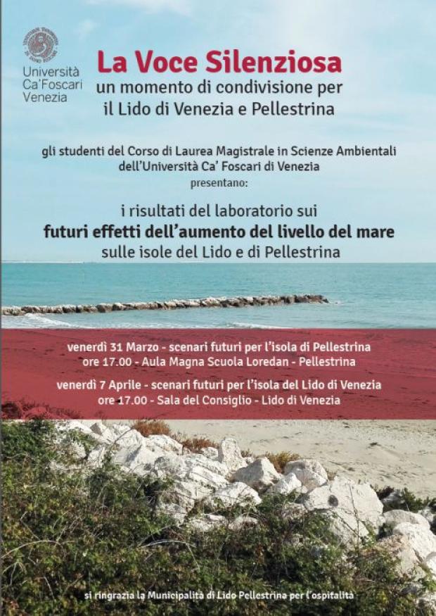 immagine locandina con foto della spiaggia sullo sfondo